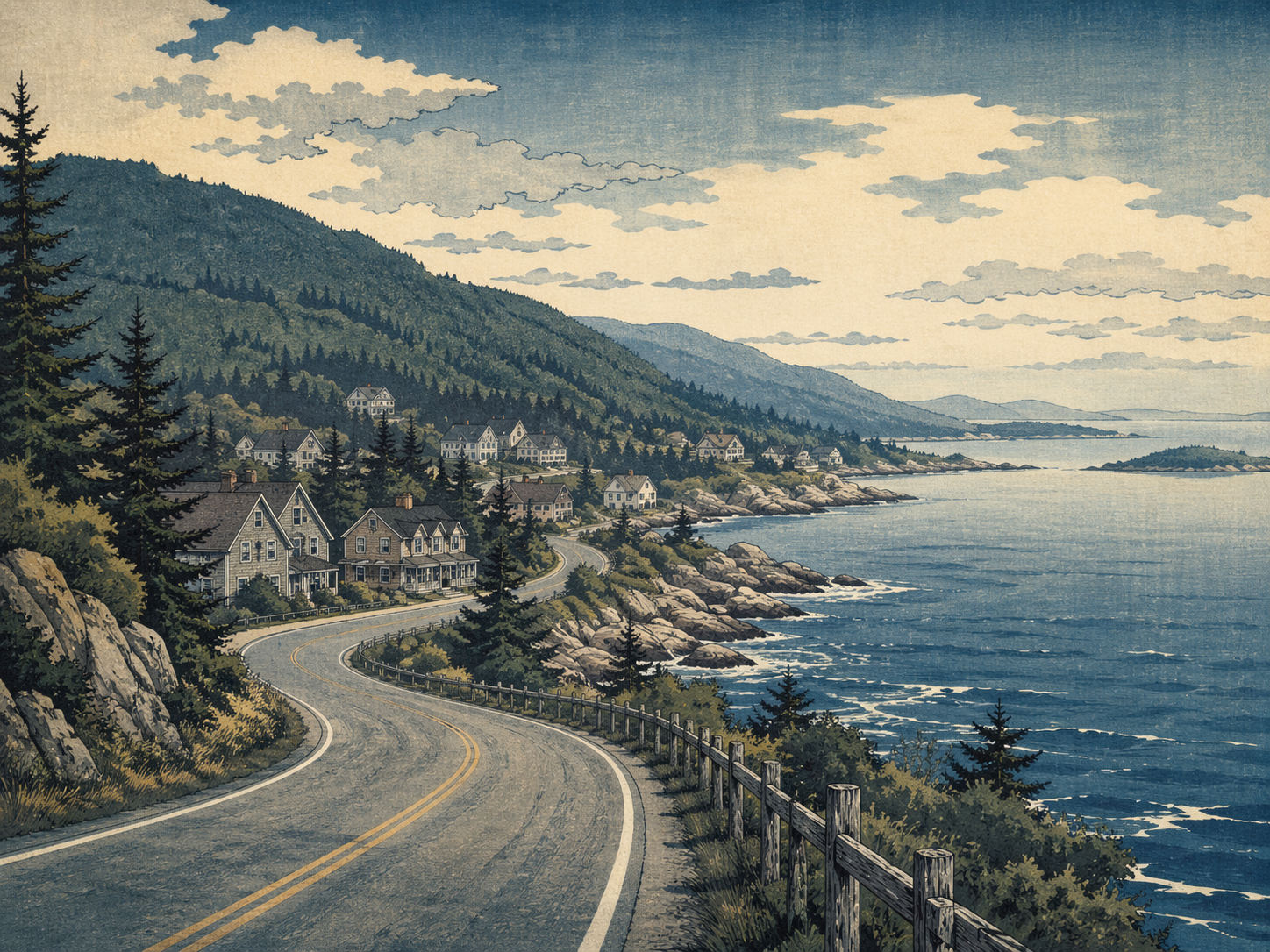 海辺の道とメインの距離感