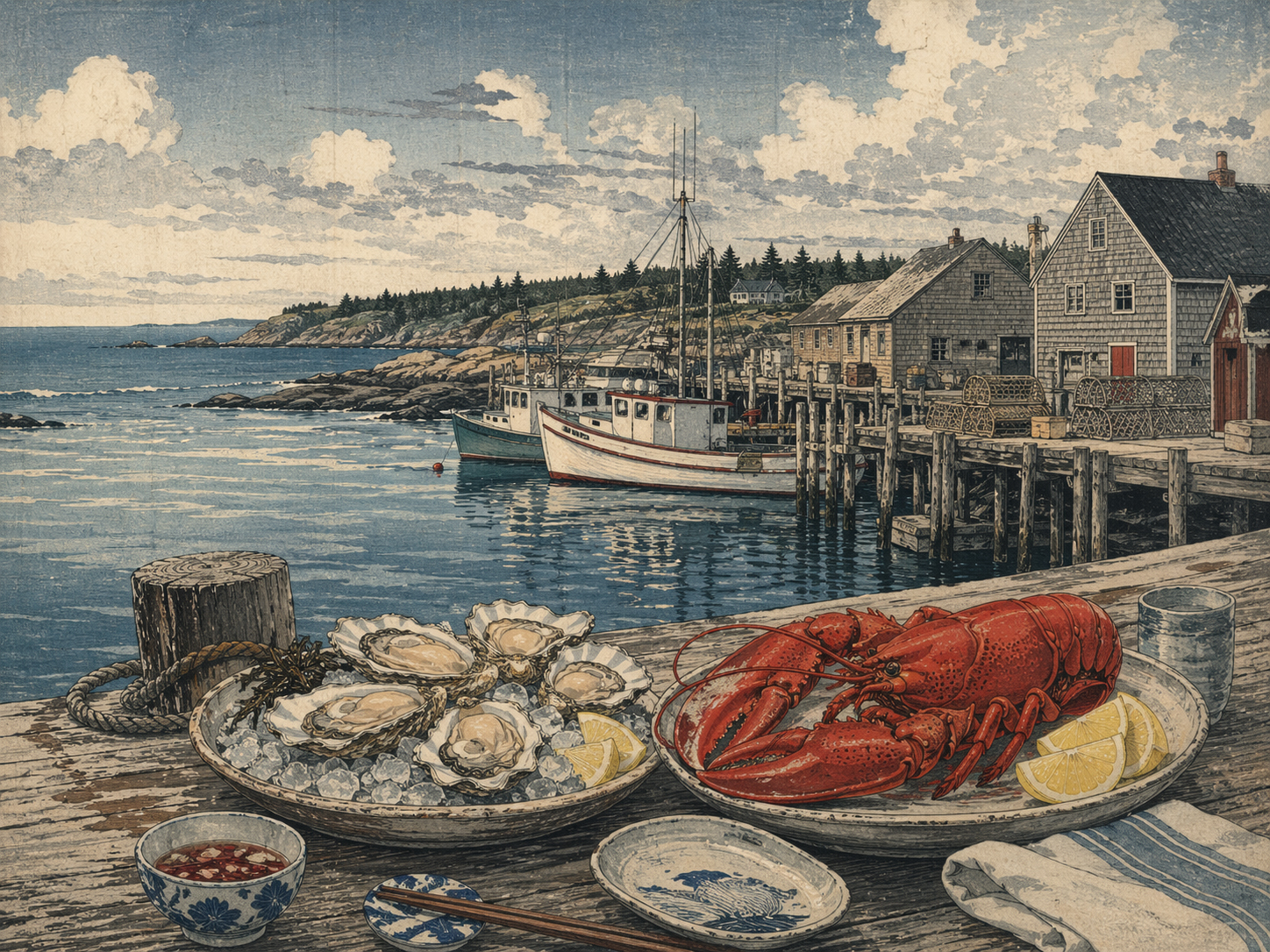 ロブスターと港町の食