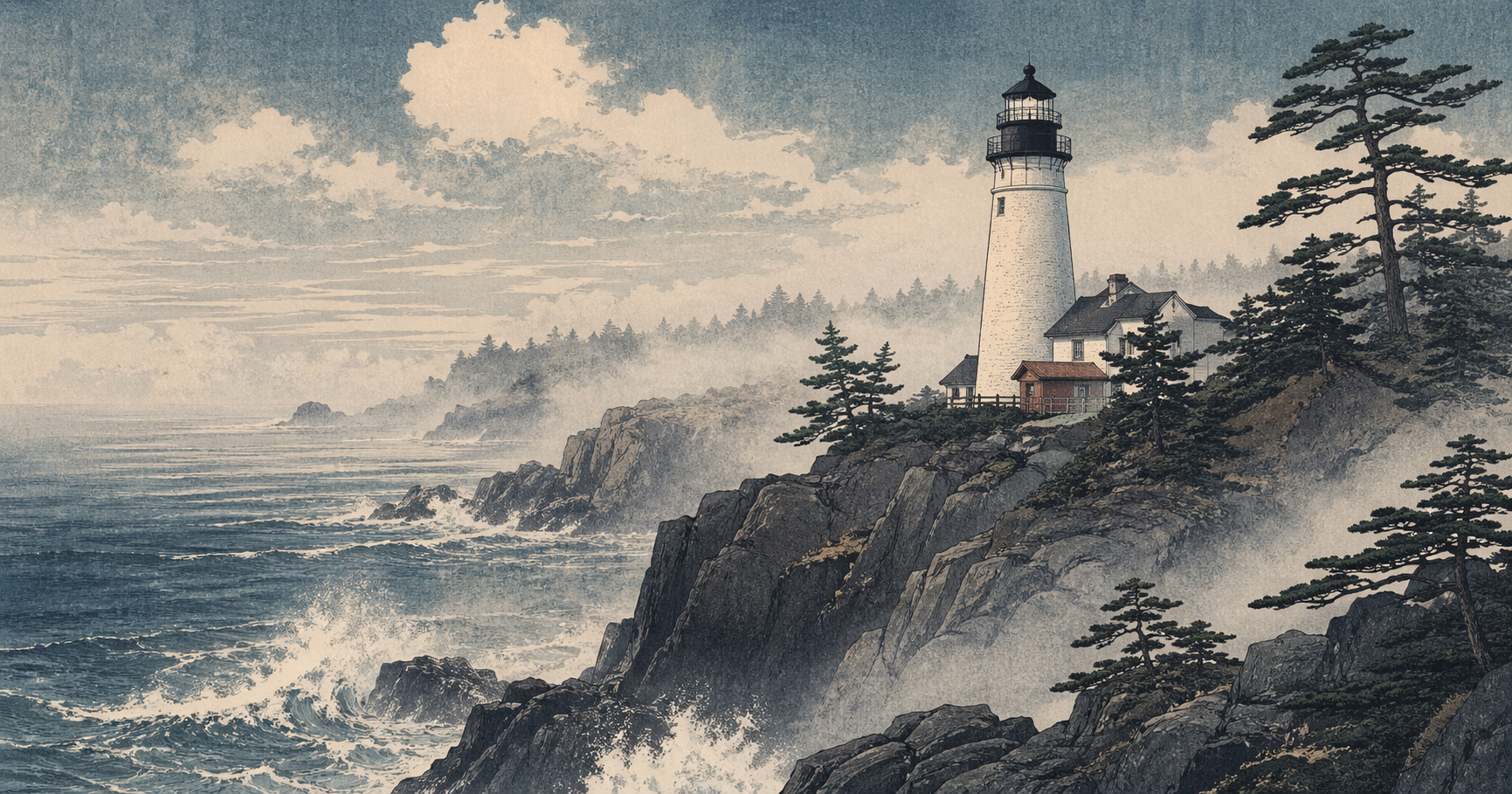 冷たい光の海岸線